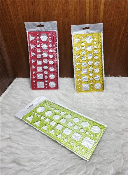 خط کش اشکالی هندسی ۴ طرح تکی 